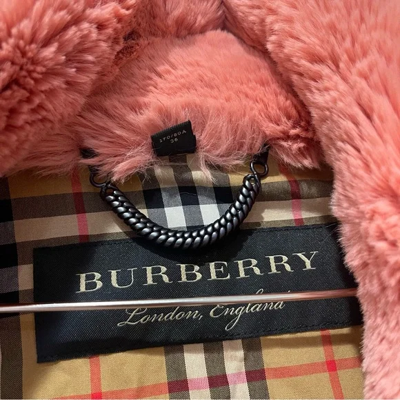 Burberry Pink Teddy Faux Fur Coat - Picture 8 of 14